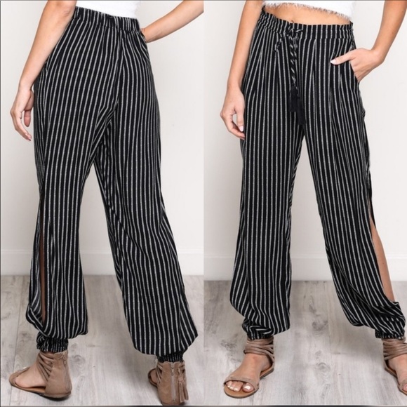 Sexy or Casual Slit Leg Joggers NWT - Picture 2 of 7